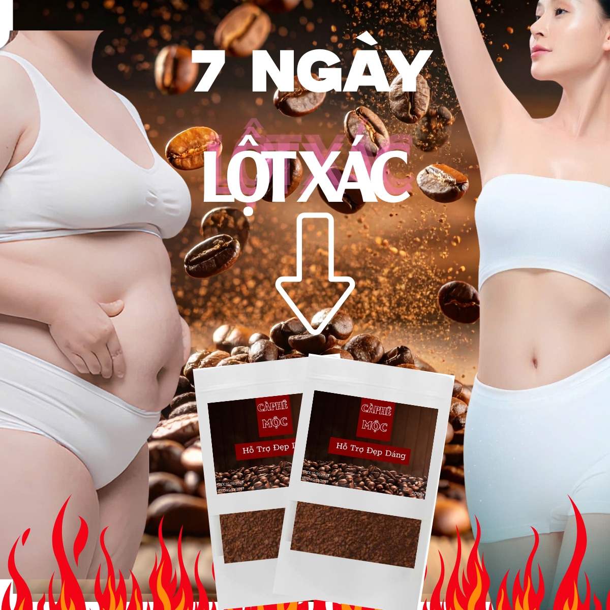 Cà Phê Giảm Cân Hỗ Trợ Vóc Dáng Đẹp Nhanh Cấp Tốc Đi 3 Kg Trong 10 Ngày