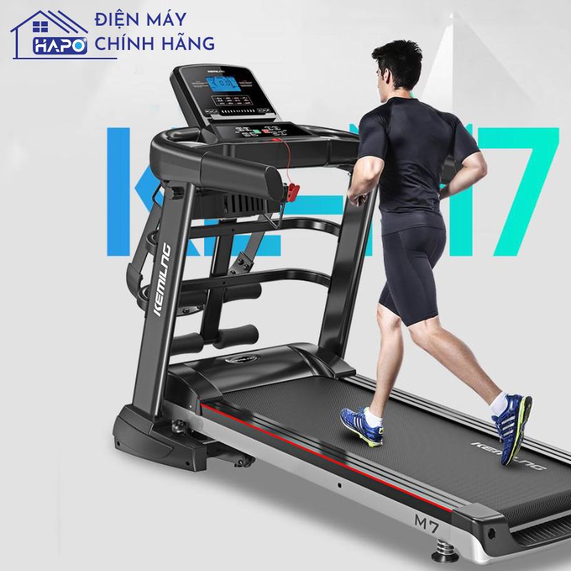 Máy chạy bộ điện đa năng KEMILNG M7, động cơ 2.5HP tích hợp gập bụng và máy rung massage giảm đau nhức cơ bắp
