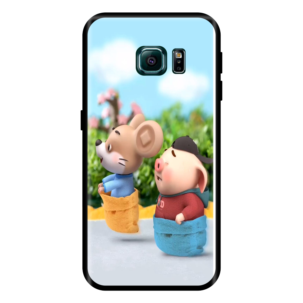 Ốp lưng TPU viền dẻo cho điện thoại SAMSUNG GALAXY S4 /S5 /S6 /S6 Edge /S7 /S7 Edge /S8 /S8 Plus /S9 /S9 Splus /S10 /S10 Plus  Hình Đôi Bạn Chuột và Heo Con
