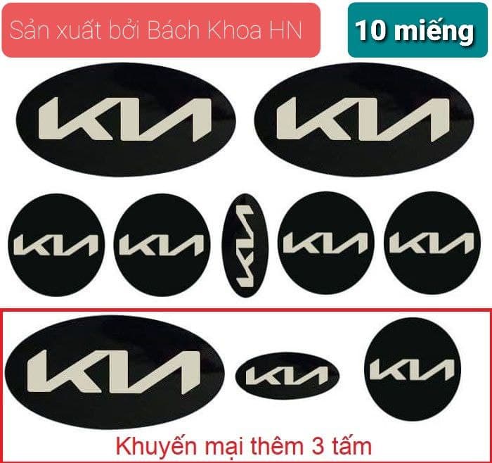 LOGO KIA phủ nhũ phản quang mới 2022, decal logo kia cao cấp, KIA SELTOS, CERATO, SORENTO, SOLUTO, RONDO, SEDONA