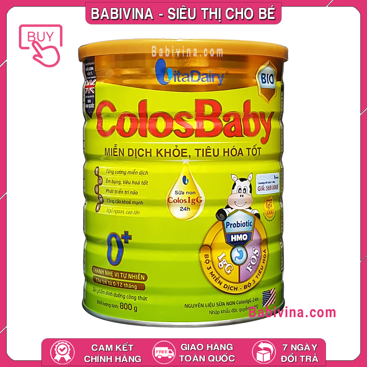 [CHÍNH HÃNG] Sữa Non Colosbaby BIO 0+ 800g ( COLOSBABI BIO SỐ 0 800G CẢI THIỆN HỆ TIÊU HÓA VÀ HẤP THU CHO TRẺ TỪ 0-12 THÁNG TUỔI)