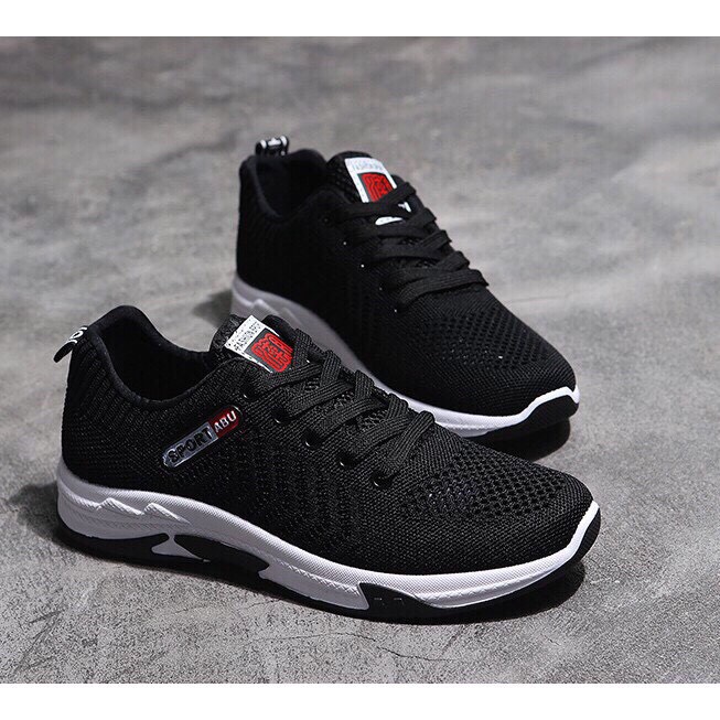 (KÈM VIDEO) Giày thể thao sneaker nam - Sport ABUUU có 2 màu đen và xám - B end T Shop