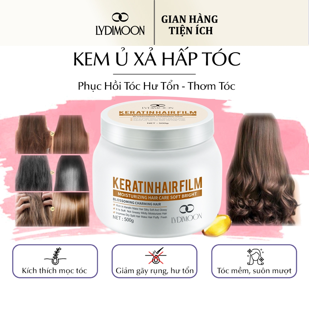 Ủ tóc chăm sóc tóc Kem ủ tóc Keratin Mặt nạ tóc 500g mặt nạ dưỡng tóc phục hồi tóc hư hỏng khô xơ làm mềm và nuôi dưỡng Giảm gãy rụng và ngăn ngừa rụng tóc
