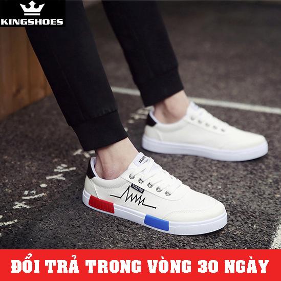 Giày Sneaker Nam Trắng Mẫu Mới (Giá Sốc) - KINGSHOES (KS10)
