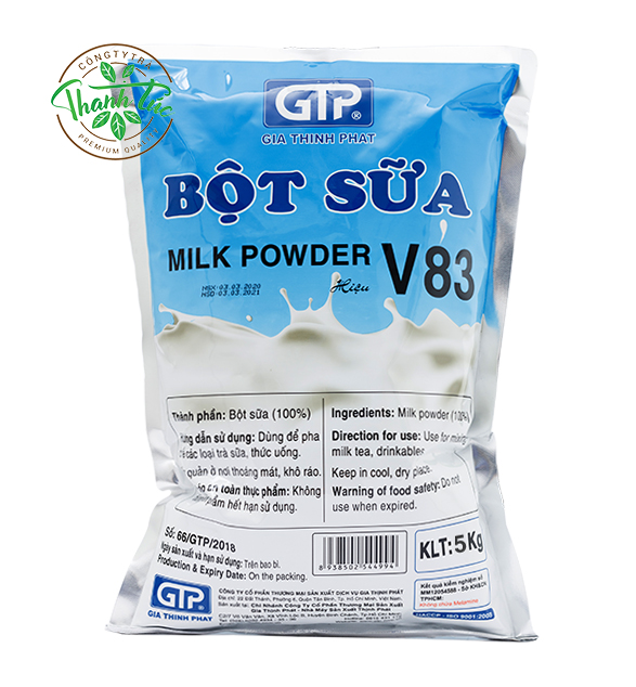 Bột Kem Béo Pha Trà Sữa Gia Thịnh Phát V83 Gói 5kg