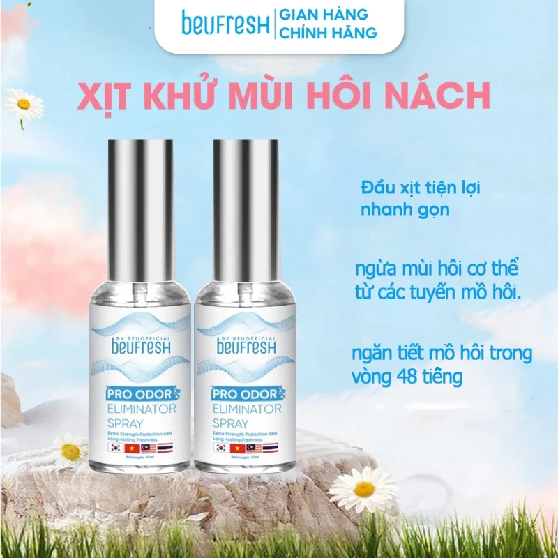 BEUFRESH xịt khử mùi hôi nách xịt khử mùi nách khử mùi hôi nách ngăn tiết mồ hôi hạn chế mùi cơ thể