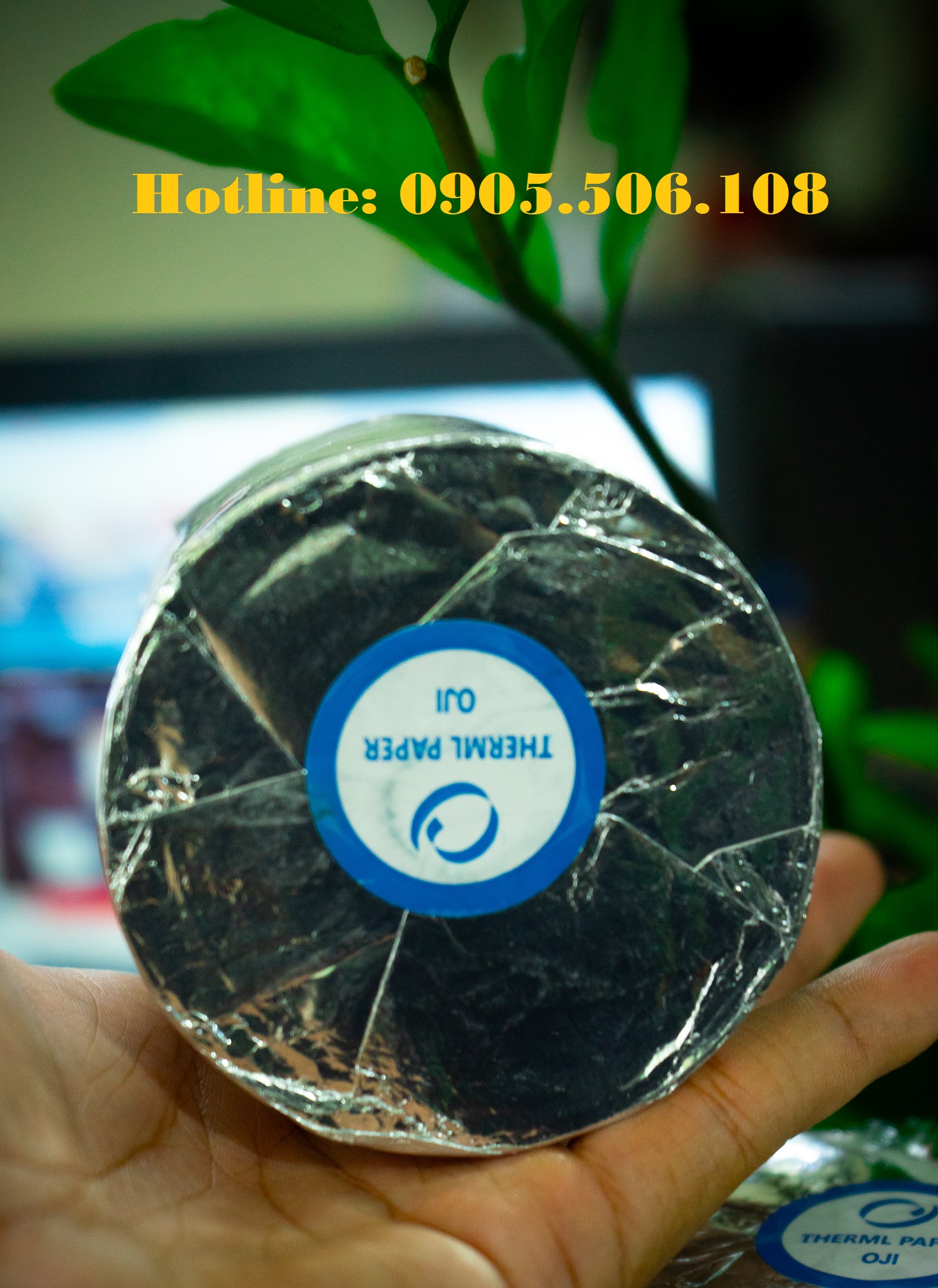 Combo 10 Cuộn Giấy In Nhiệt khổ (80x80) mm.Dùng cho các máy in bill tính tiền cafe,nhà hàng,shop,siêu thị không cần mực
