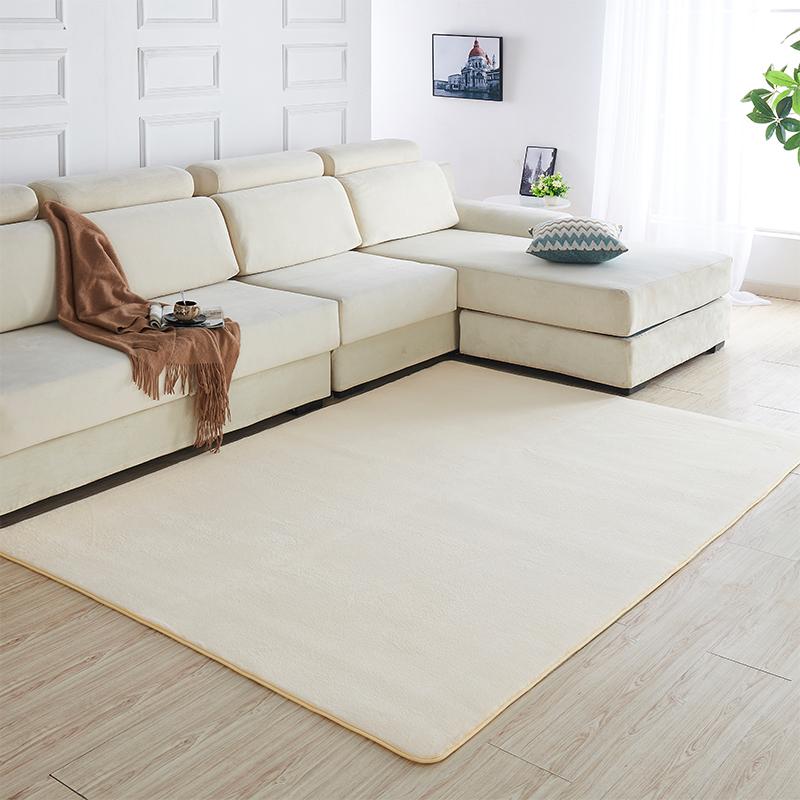 [HCM]Thảm trải sàn phòng khách trơn mềm màu Be 160x200cm