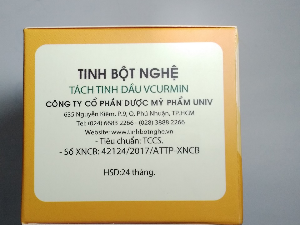 Tinh bột nghệ tách tinh dầu
