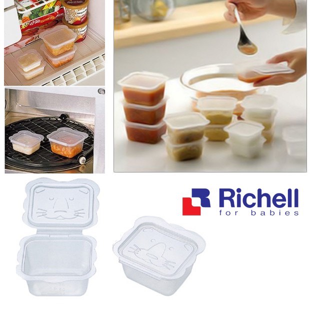 Hộp trữ đông richell chính hãng_Hộp trữ đông ăn dặm 50ml_100ml_150ml