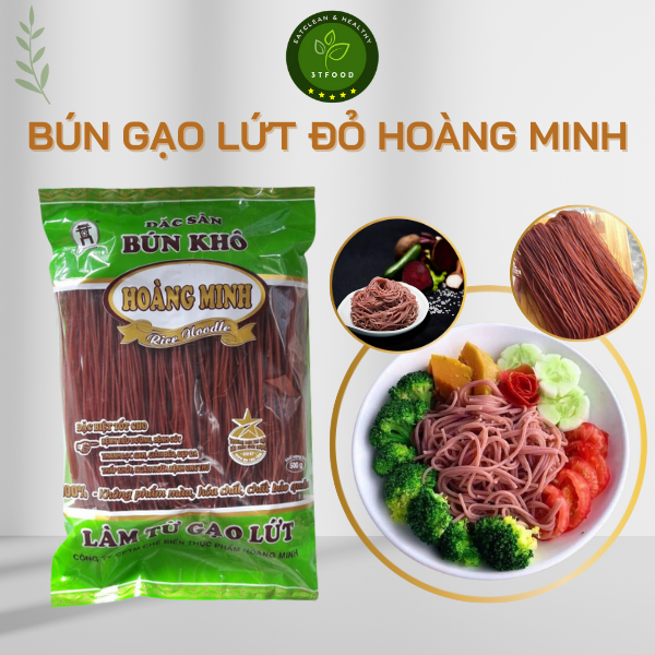 Bún gạo lứt đỏ Hoàng Minh 500g Eatclean & healthy food - ăn kiêng giảm cân tốt cho sức khỏe