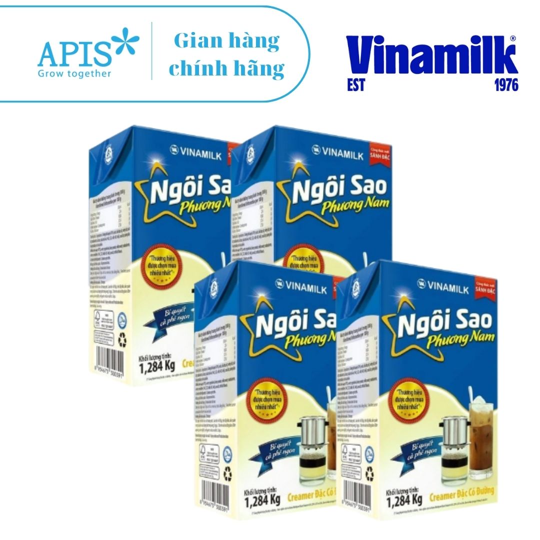 Combo 4 hộp sữa đặc ngôi sao phương nam xanh dương 1284g/ hộp - tiết kiệm
