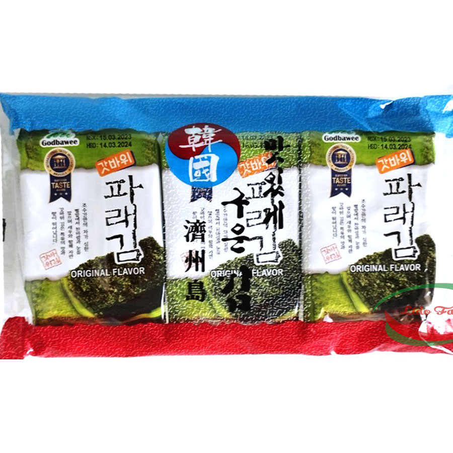 Snack rong biển Hàn Quốc vị truyền thống 41,5g Có bột tôm