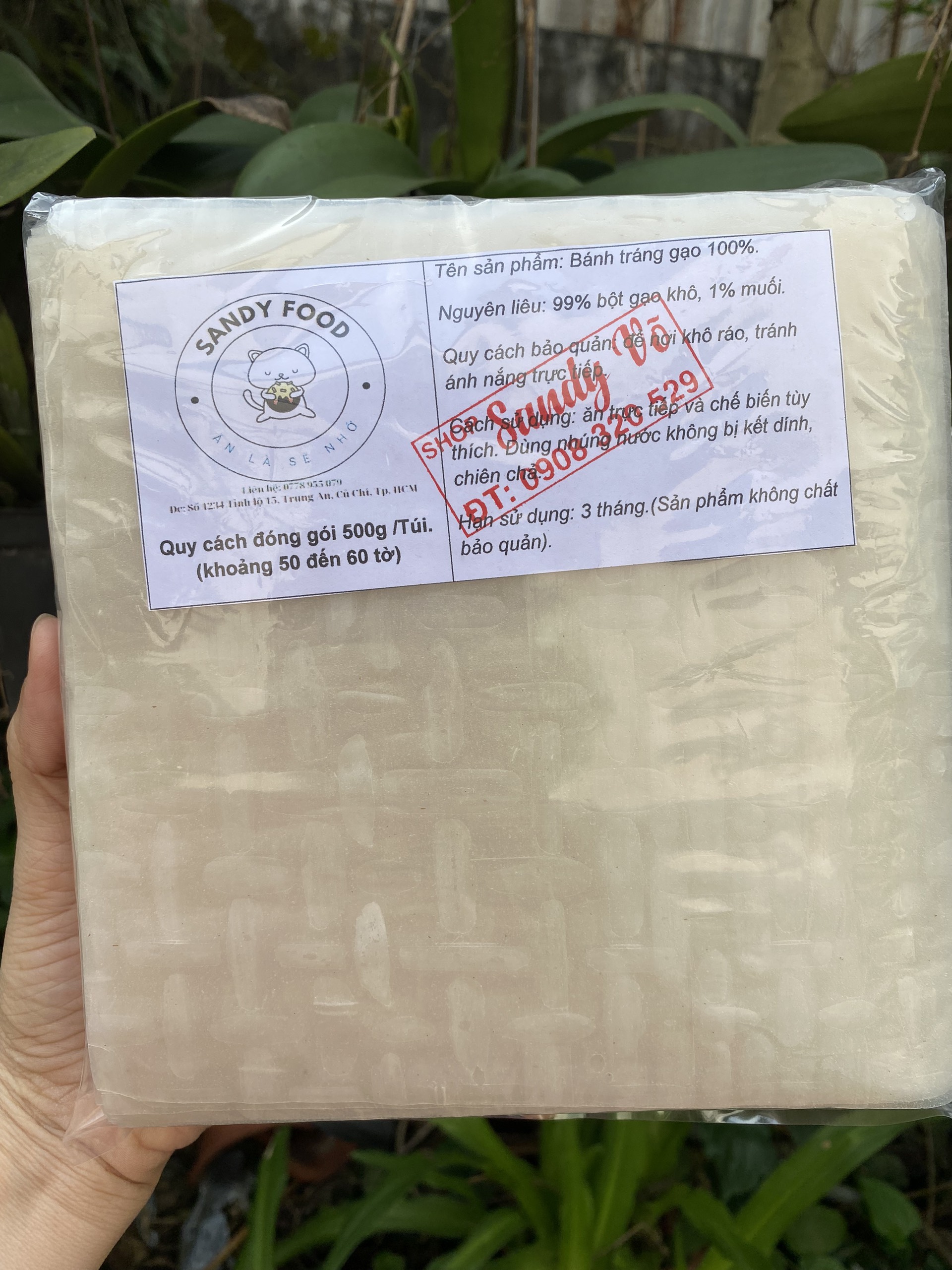 Bánh tráng Gạo-Vuông-Buôn bán sỉ