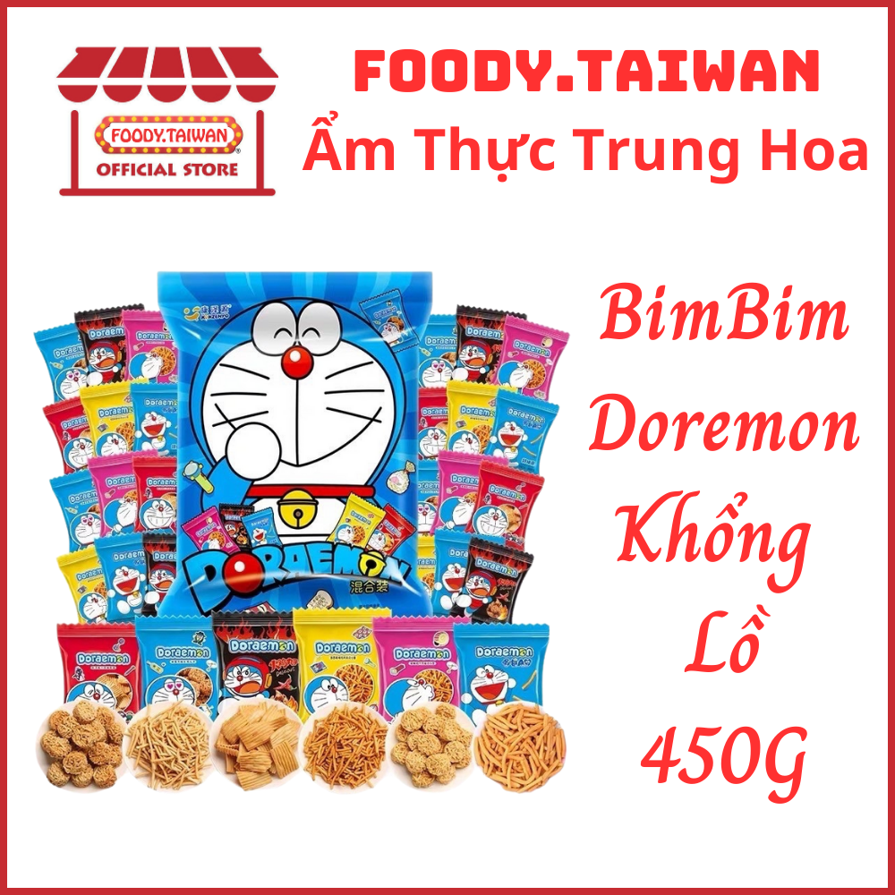 Bimbim doremon siêu to khổng lồ - bịch 450gr 36 gói nhỏ