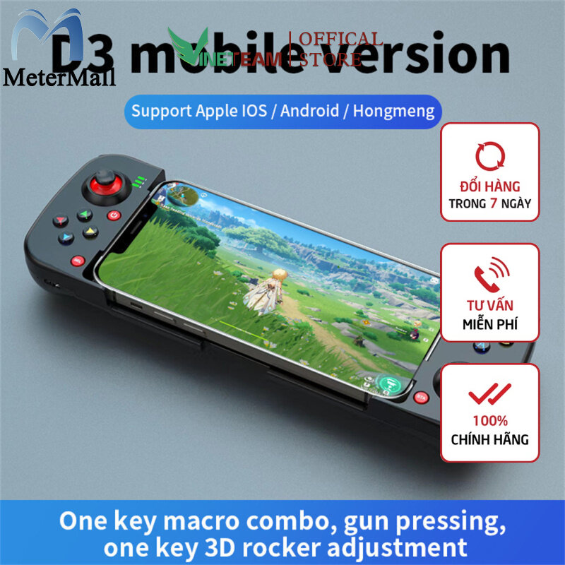 Tay cầm chơi game BSP D3 / BSP D5 / BSP D6 /BSP D7/BSP D8 dùng cho Switch/Android/PC đa nền tảng có LED, SD APP ShootingPlus V3