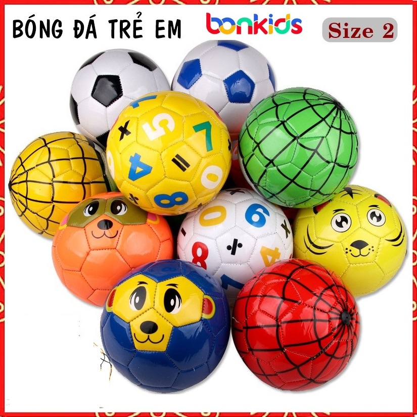 Quả bóng đá trẻ em số 2 da pu mềm mại phù hợp với trẻ từ 1-5 tuổi freeship quả bóng mini cho bé, quả bóng da cho trẻ con, quà tặng sinh nhật