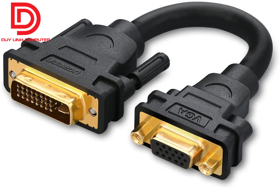 Dây cáp chuyển DVI (24+5) sang VGA (đầu âm) Ugreen 30499