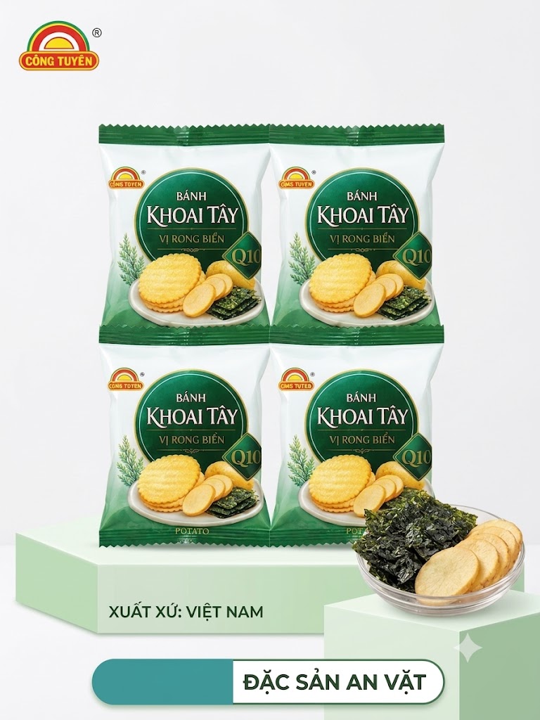 Bánh khoai tây vị rong biển 1KG - Bánh kẹo snack food đồ ăn vặt