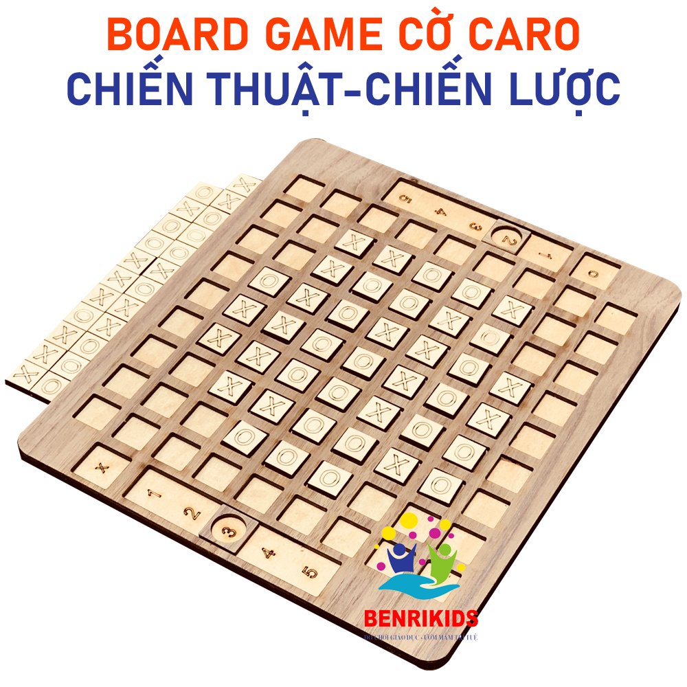 Đồ Chơi Board Game Giúp Bé Phát Triển Tư Duy, Cờ Caro Bằng Gỗ Benrikids Phiên Bản Mới Có Thang Chia Tỷ Số Dành Cho Mọi Lứa Tuổi, Đồ Chơi Trẻ Em