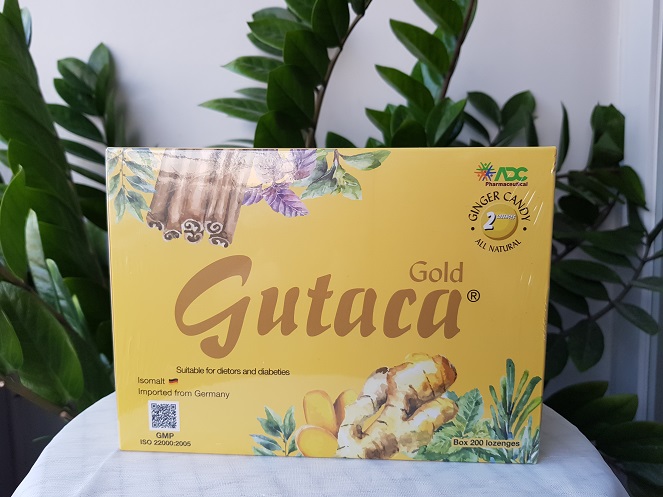 Kẹo Gừng Gutaca Gold - 200 viên/hộp - Sử dụng được cho người ăn kiêng