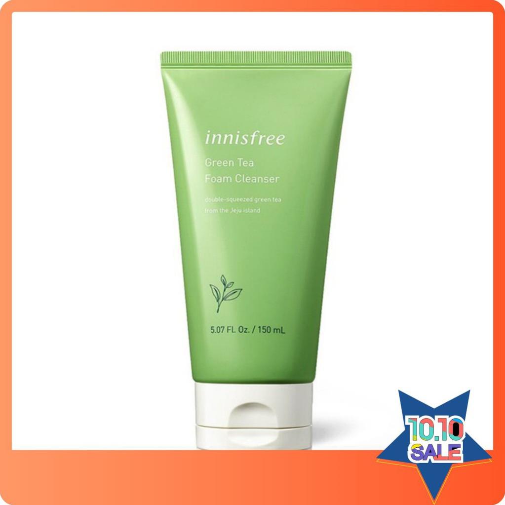Sữa rửa mặt trà xanh innisfree green tea cleansing foam mẫu mới