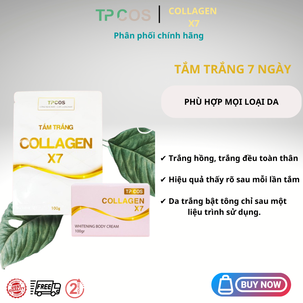 [Chính hãng] Kem dưỡng trắng sáng COLAGEN X7 - Trắng hồng bật tone sau 2 tuần - An toan, không hồi màu, không kích ứng