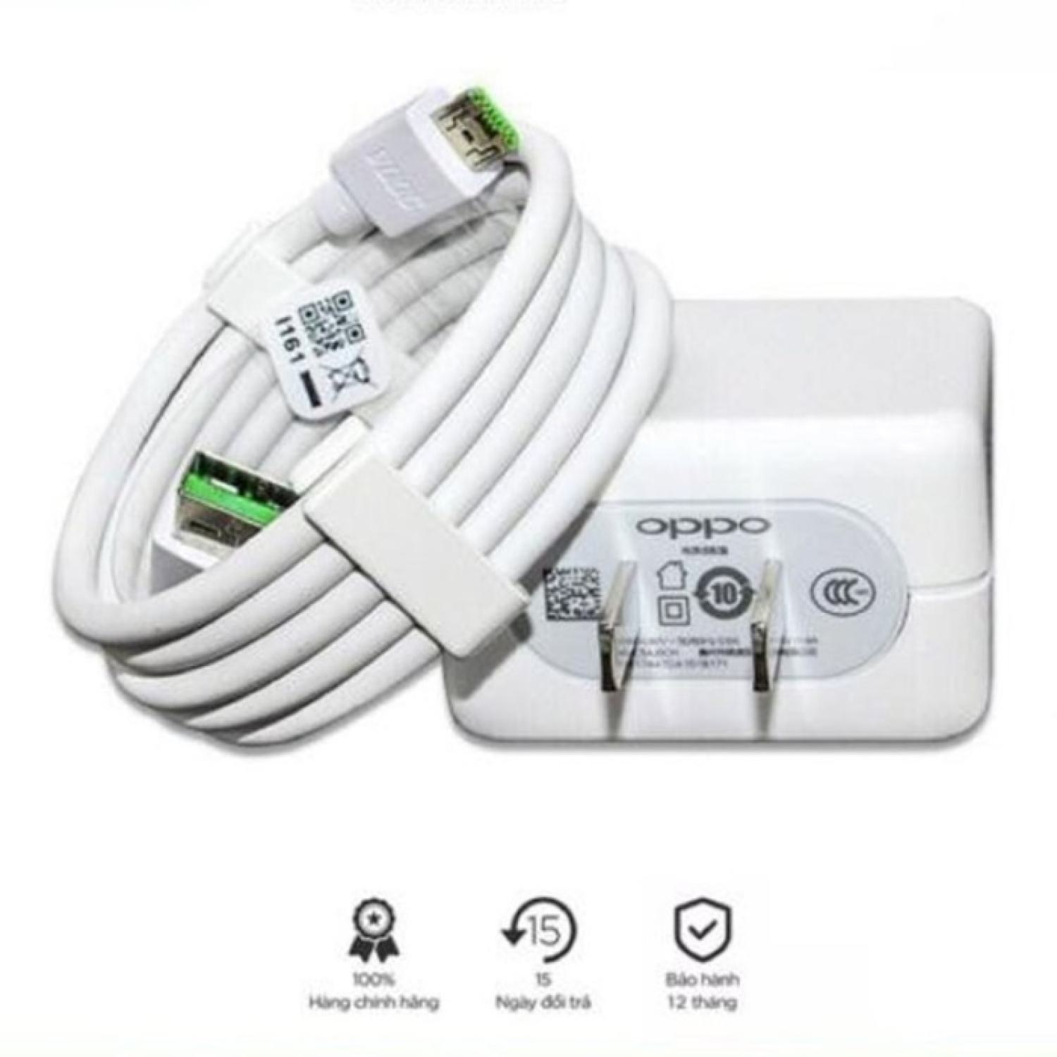 Sạc điện thoại oppo, sạc điện thoại samsung, sạc nhanh super vooc 20w, full box, cáp sạc usb to micro-usb