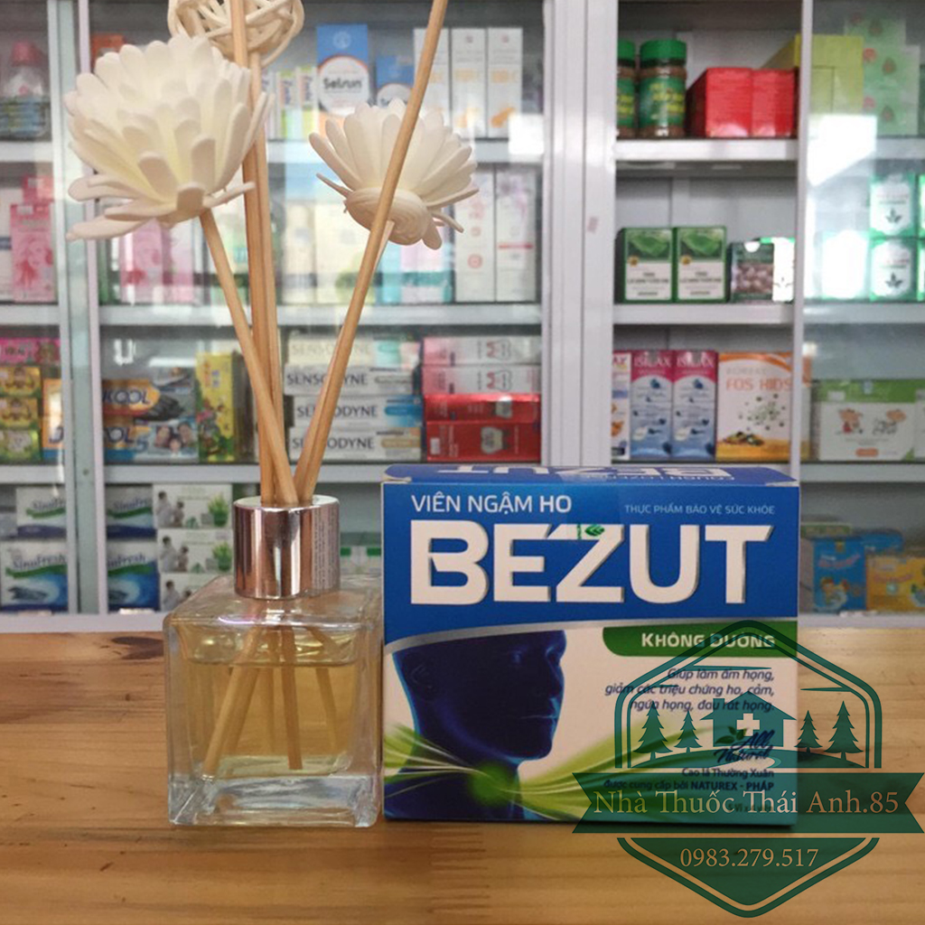 Viên ngậm ho bezut không đường 5 vỉ x 4 viên