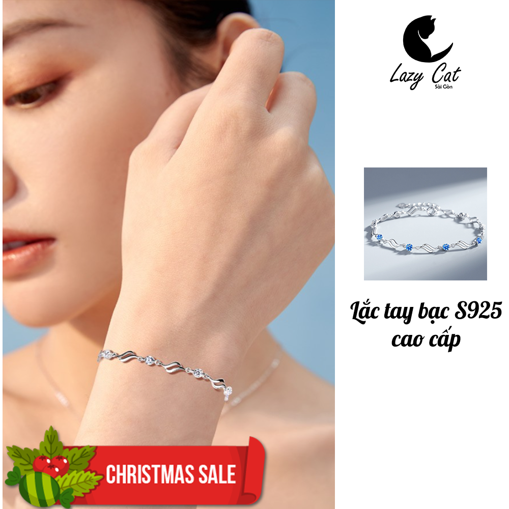 Lắc nữ lắc tay nữ thời trang bạc S925 đá Zirconia thiet kế Hàn Quốc