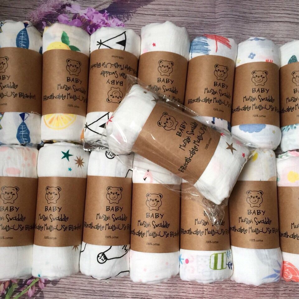 KHĂN ADEN MUSLIN SWADDLE 100% ORGANNIC COTTON
