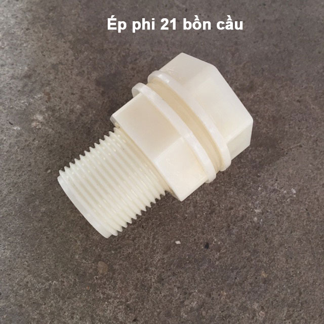 Ép Phi Nối Bồn Cầu Phi 21 và Bồn Nước Phi 27, Khớp Nối Vách Ngăn - Bằng nhựa cao cấp
