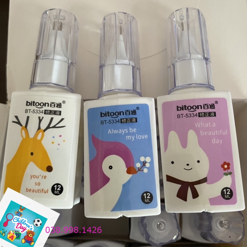 Bút xoá nước bitoon dễ thương 12ml