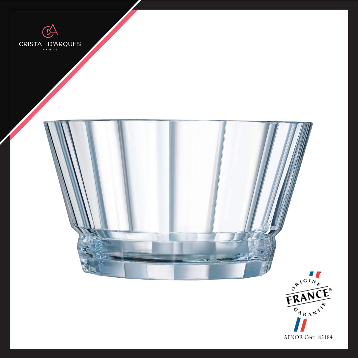 Bộ 6 tô trái cây pha lê cristal d'arques macassar bowl 12cm - crreq4410