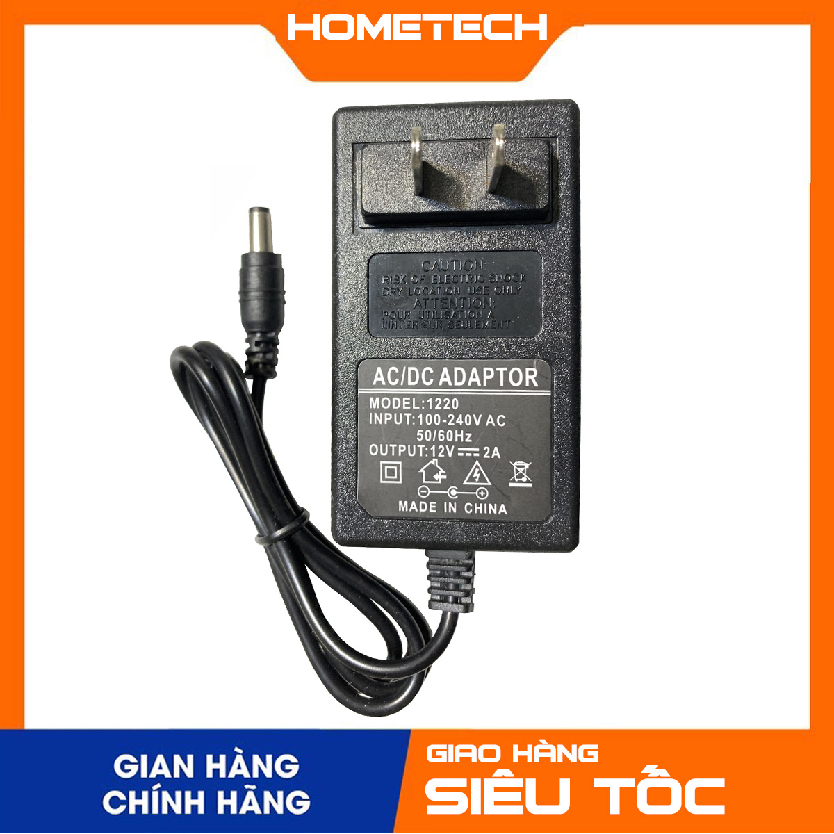 Nguồn DC 12V 2A chân to 5.5x2.5mn dùng cho camera an ninh, moter, đèn led, Cấp nguồn router wifi