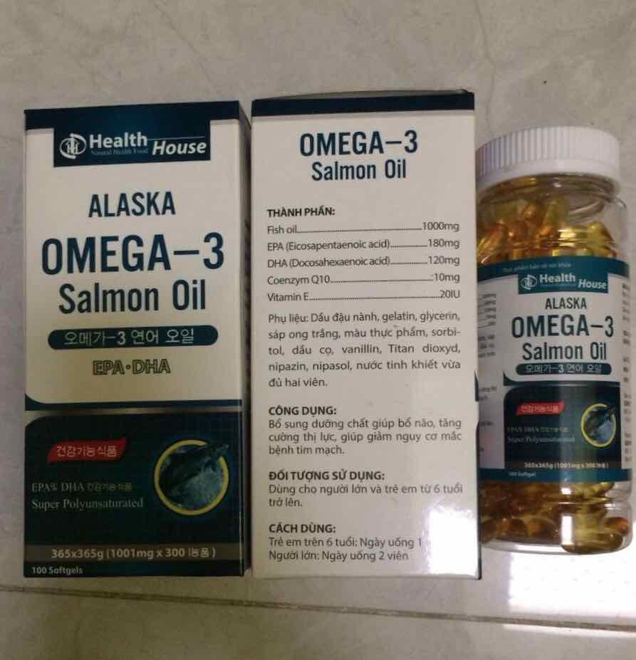 Alaska omega3 bổ não, tăng cường thị lực, giảm nguy cơ mắc bệnh tim mạch