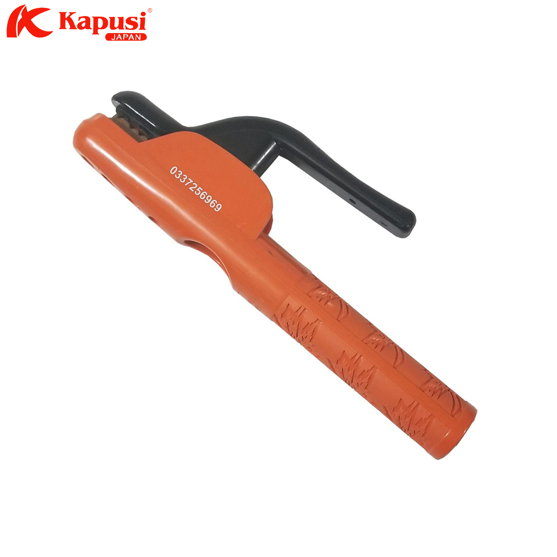 Kìm hàn 500A Kapusi JAPAN, tiếp xúc đồng đúc nguyên khối, Kìm kẹp que máy hàn