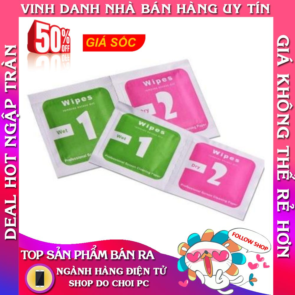Khăn lau ướt khô hỗ trợ dán màn hình điện thoại