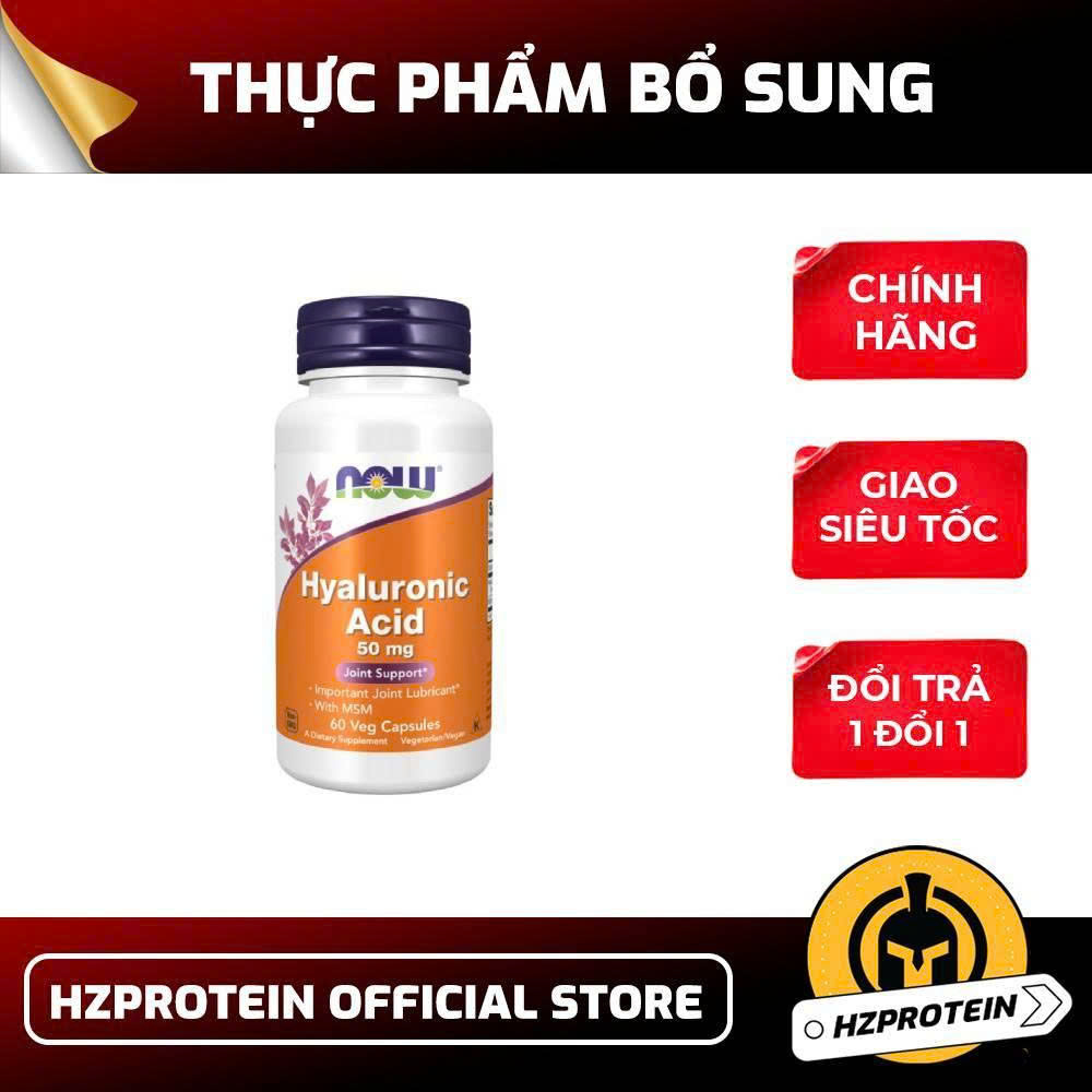 Now Hyaluronic Acid 50mg – Hỗ Trợ Da Căng Mịn
