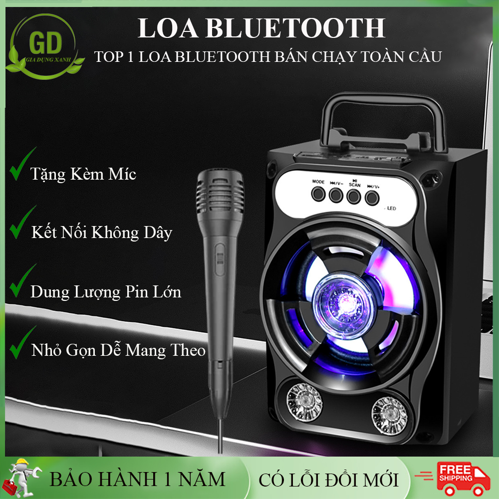 Loa bluetooth hát karaoke kèm mic, loa bluetooth hát karaoke mini