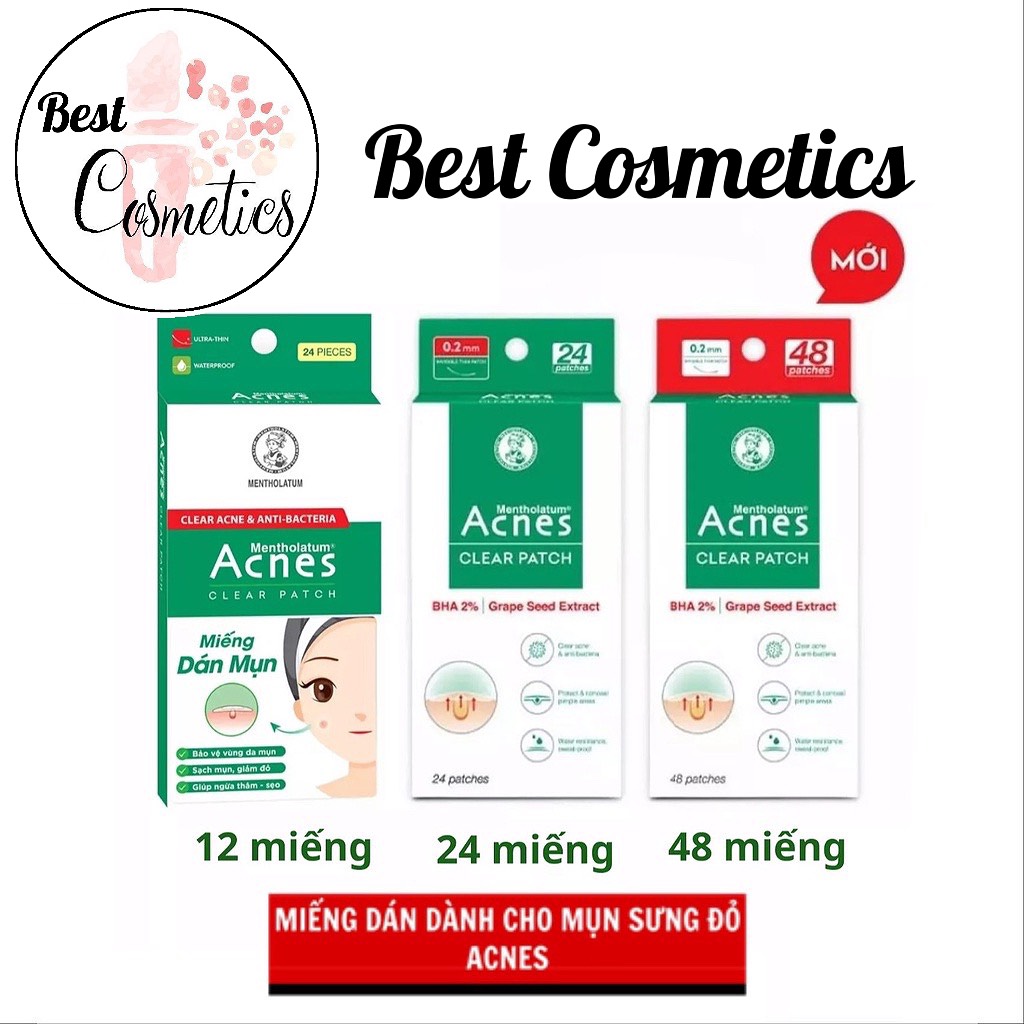 Hộp 24 miếng dán mụn acnes clear patch