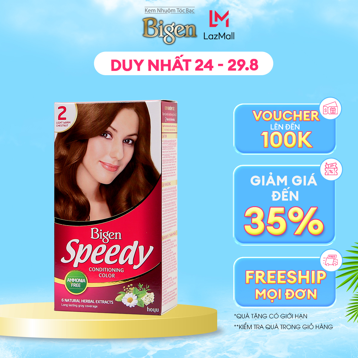 Thuốc nhuộm phủ bạc Bigen Speedy mùi dễ chịu, nhuộm phủ bạc hoàn toàn, tông màu trẻ trung 80g dạng kem