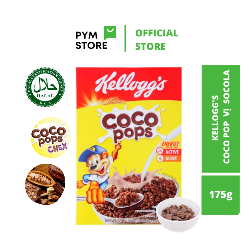 Thực Phẩm Bổ Sung Ngũ Cốc Dinh Dưỡng Kellogg Coco Pops Nutritious Cereal Vị Chocolate 175g