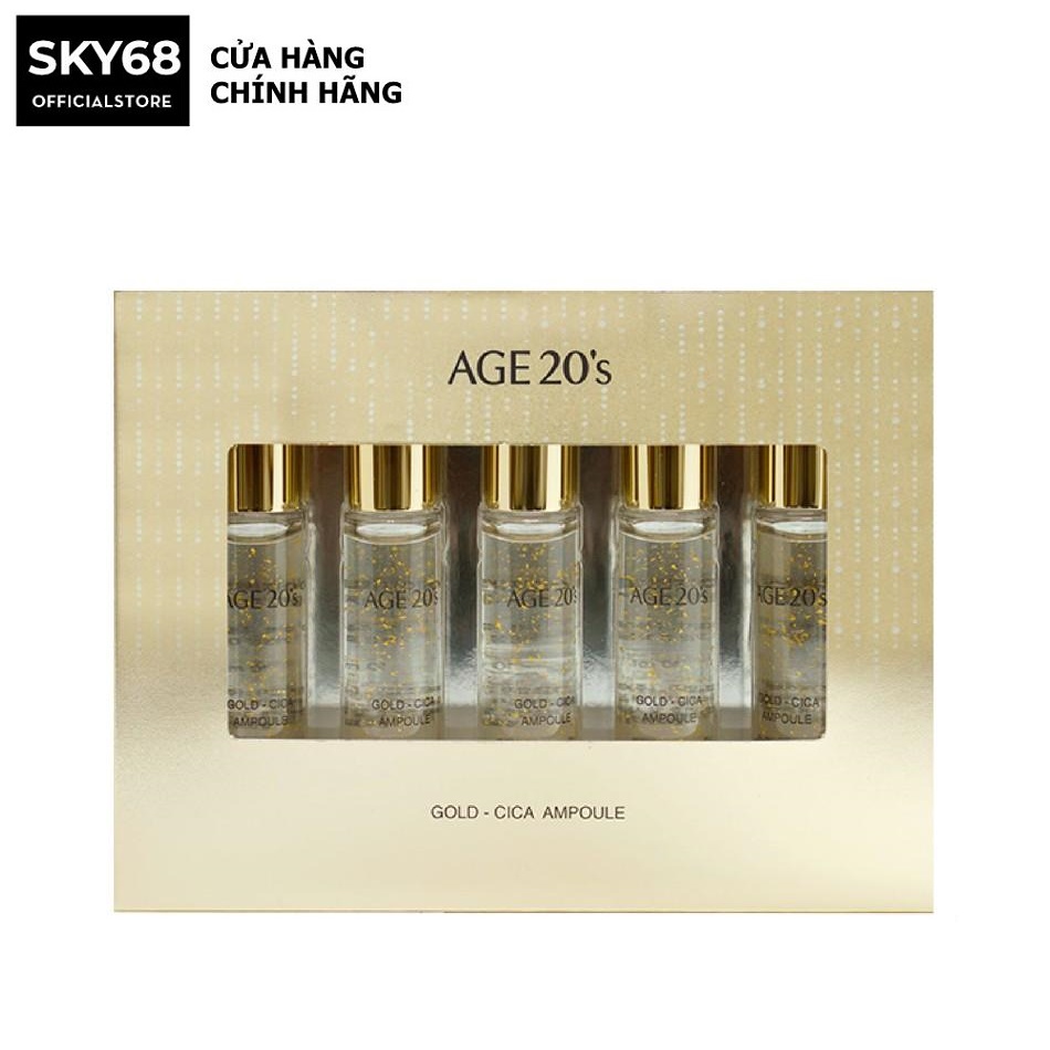 Set Tinh Chất Dưỡng Tái Tạo Da, Giảm Mụn, Ngừa Lão Hóa Age20's Gold - Cica Ampoule (Set 5ea) 10ml x 5c