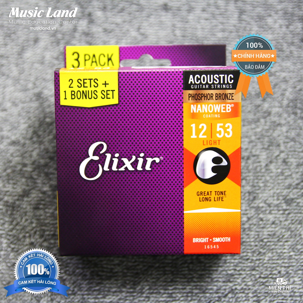 Dây Đàn Guitar Acoustic Elixir 16545 - Chính Hãng USA