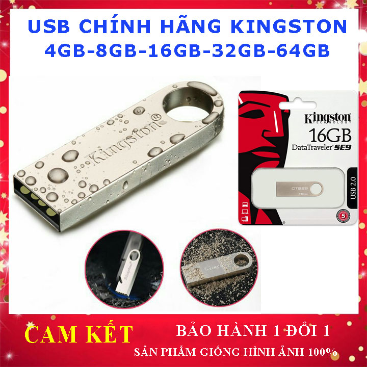 USB King-Ston chính hãng lưu trữ tài liệu, nhạc, phim, cài đặt... Usb sắt chống nước siêu bền 4Gb, 8Gb, 16Gb, 32Gb, 64Gb, 128Gb nhiều dung lượng, bảo hành 24 tháng.