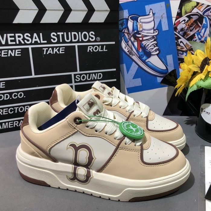 [FreeShip]Giày MLB Chunky Liner Boston Red Sox Màu Nâu in chữ B-Đủ Size Nam Nữ Full Box BiIl-hottrend 2022