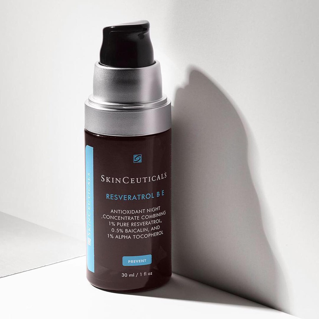 Huyết thanh hồi sinh, chống lão hóa và phục hồi da ban đêm skinceuticals resveratrol b e 30ml