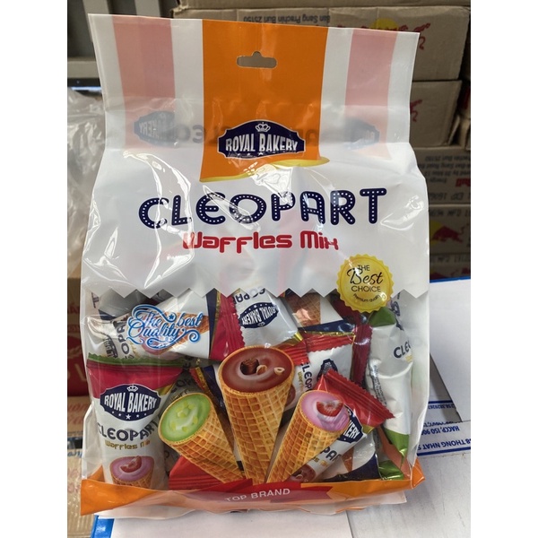 Siêu ngon bánh ốc quế cleopart mix đủ vị thơm ngon-ăn vặt