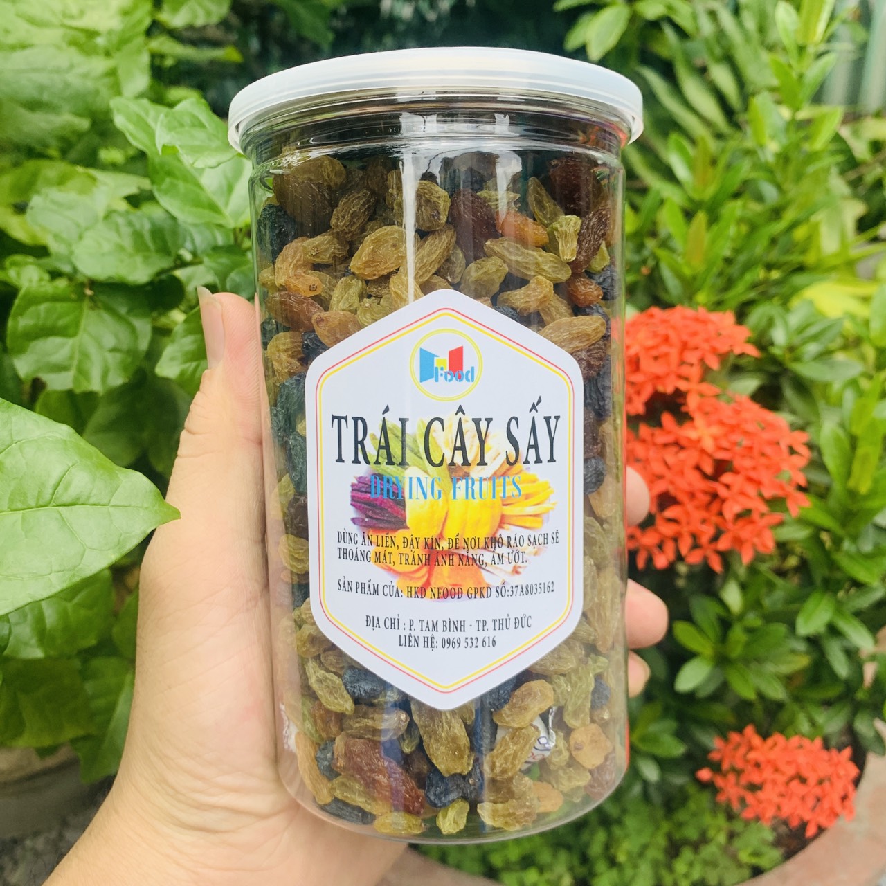 Nho nâu ninh thuận lon 500gram - nho khô ninh thuận thơm ngon - dẻo- ngọt